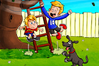 create whimsical illustrations for childrens story book