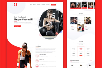 do gym, fitness, and sports website design