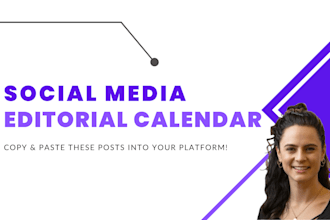 create a social media editorial calendar