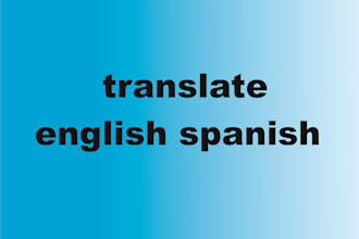 do a traduction of english to spanish