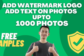 add watermark logo or add text image up to 1000 photos