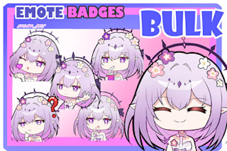 create custom twitch emotes or badges in bulk for you