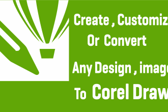 create customize convert logo design to coreldraw work pdf jpg png dxf