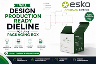 design production ready dieline for any packaging box
