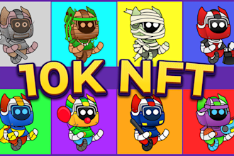 create custom cartoon character mascot for nft art or avatar