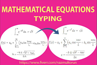 type mathematical equations for you