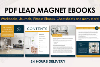 design lead magnet, ebook layout or workbook