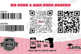 design qr code and barcode with label hangtag sticker