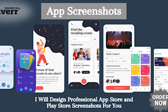 design professional app store and play store screenshots
