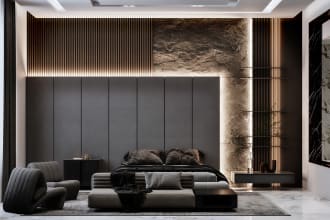 create a unique bedroom interior design with 3ds max and revit