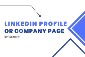 build or optimize your linkedin profile or company page