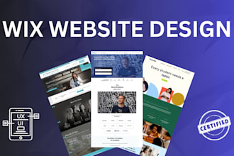 design ai powered wix website, landing page or wix redesign with UX UI