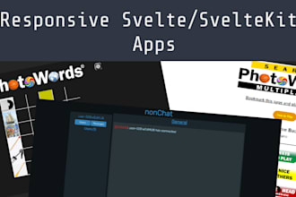 create an web applications with svelte or sveltekit