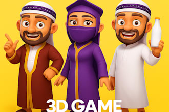 realistic 3d game character modeling rig and game ready character
