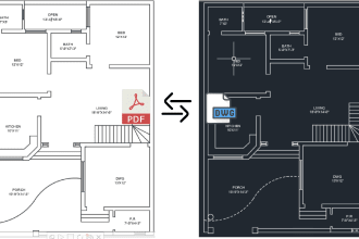 redraw pdf, jpg to dwg,dxf with exact dimensions