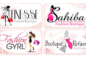 do elegant feminine boutique, fashion and luxury brand logo
