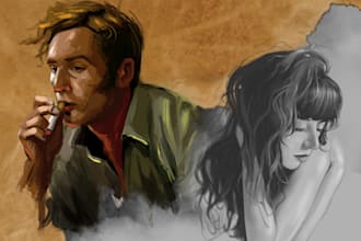 draw or paint artistic portrait of you