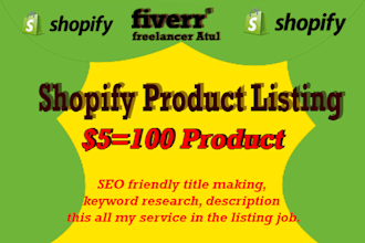 manually shopify data entry and shopify product listing