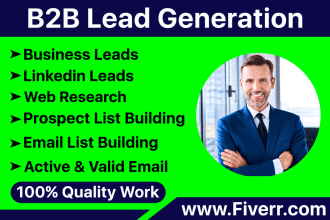 do b2b lead generation email finding top industry  prospect list linkedin list