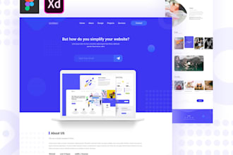 design a creative website or landing page