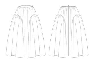 create fashion flats cad technical drawing from your fashion sketches