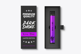 design vape pod cartridge electronic cigarette label and packaging box