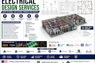 design electrical plans, autocad electrical permit drawings