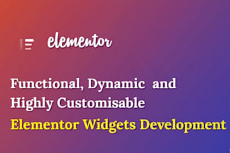 create wordpress elementor widget and elementor landing page