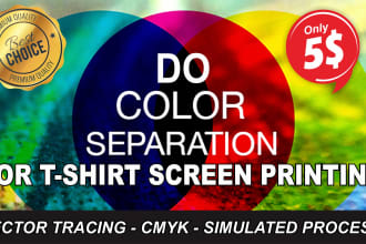 do professional color separation for t shirt screen printing