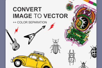 convert your image to vector and color separation