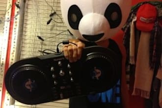 wear Panda costume and say your message