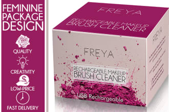 create a feminine amazon packaging box design