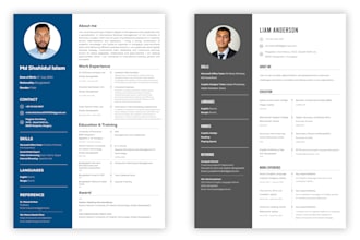 make a professional resume and cover letter