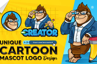 design unique cartoon character mascot logo