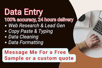do data entry and copy paste job at affordable price