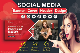 design facebook cover, twitter, instagram, youtube banner
