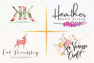 design stunning water color signature symbolic logo