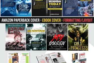 do  book cover design book formatting and  layout design