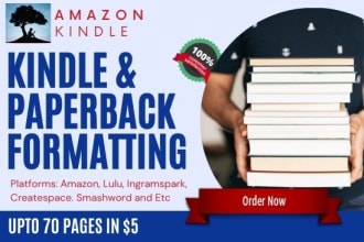 professional book formatting for kindle, KDP, lulu, and ingramspark