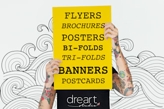 design a professional flyer, brochure, trifold, postcard or doorhanger