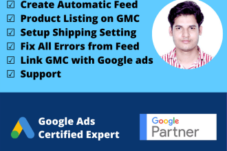 set up google merchant center product feed without errors