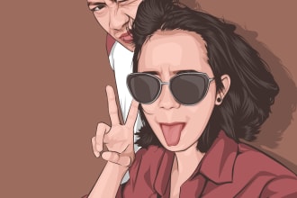 create awesome cartoon for couple