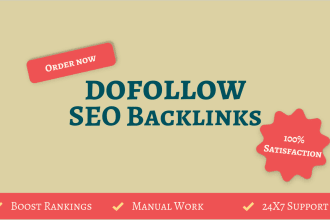 do 50 high pr authority dofollow SEO backlinks link building