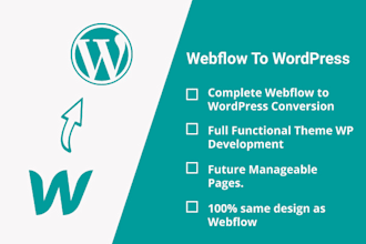 convert HTML or webflow site to wordpress