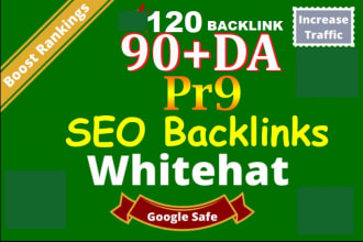 create 120 profile backlink high DR da 90 boost SEO ranking