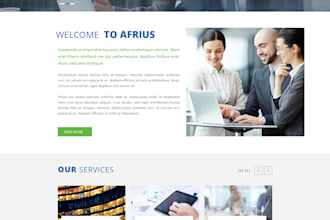 design home page mockup of your website