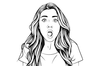 draw line art portrait