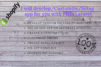 develop or customize shopify app for you