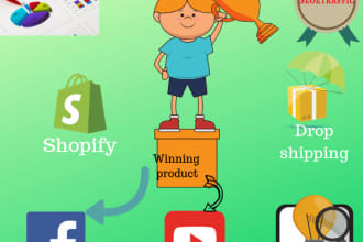 get 50 winning products with video and fb targeting for shopify and dropshipping