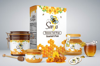 do product label design and box package design for you